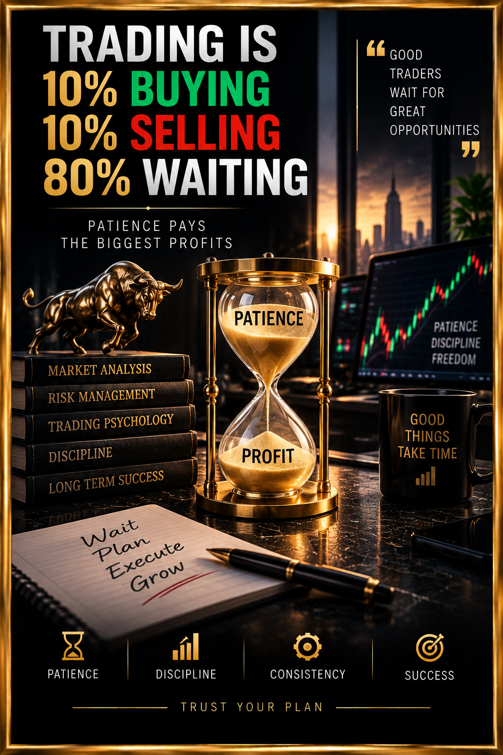 Trading is 10% Buying, 10% Selling, and 80% Waiting (2)